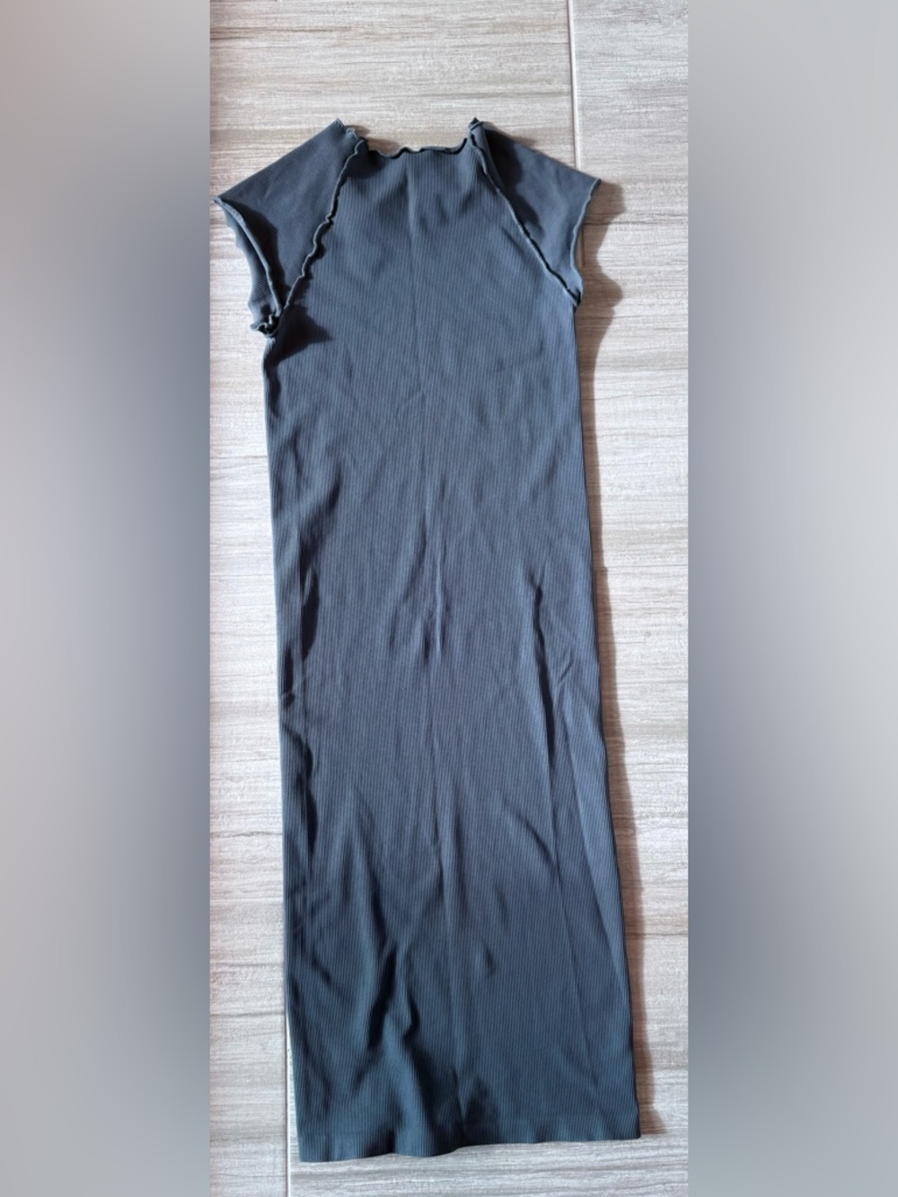 Nikibiki Ribbed Maxi Skirt in Charcoal